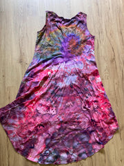 Large  Special Tie Dye dress Psychedelic  kaleidoscopic burst mandala flower Galaxy
