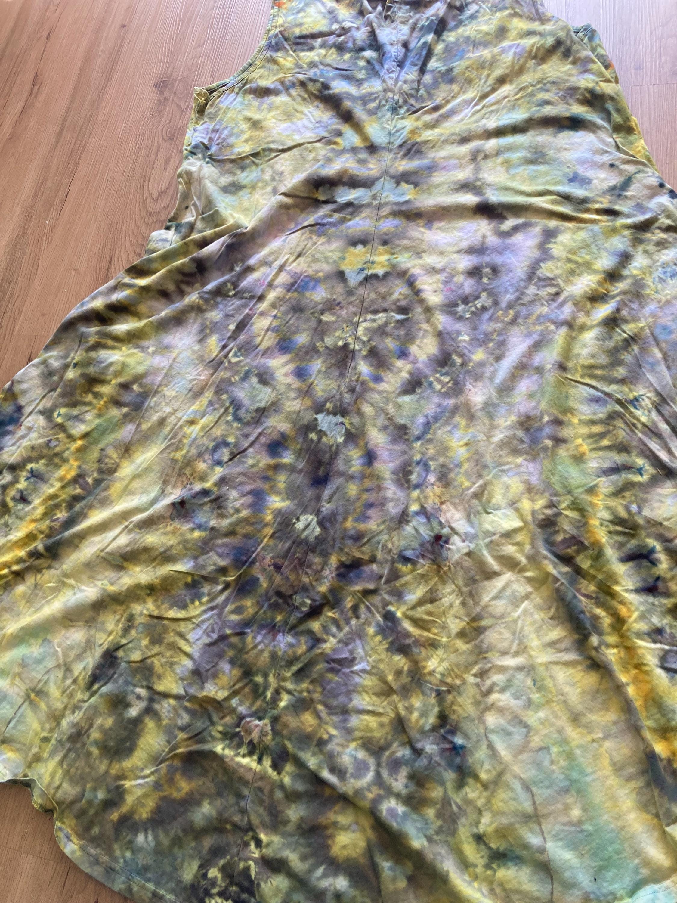 Size 2xl Dress | Psychedelic Hippie Dress | High Low Tie Dye Dress | Mandala Flower Tank Dress | Festival Apparel | Galaxy Ice Dye Dress