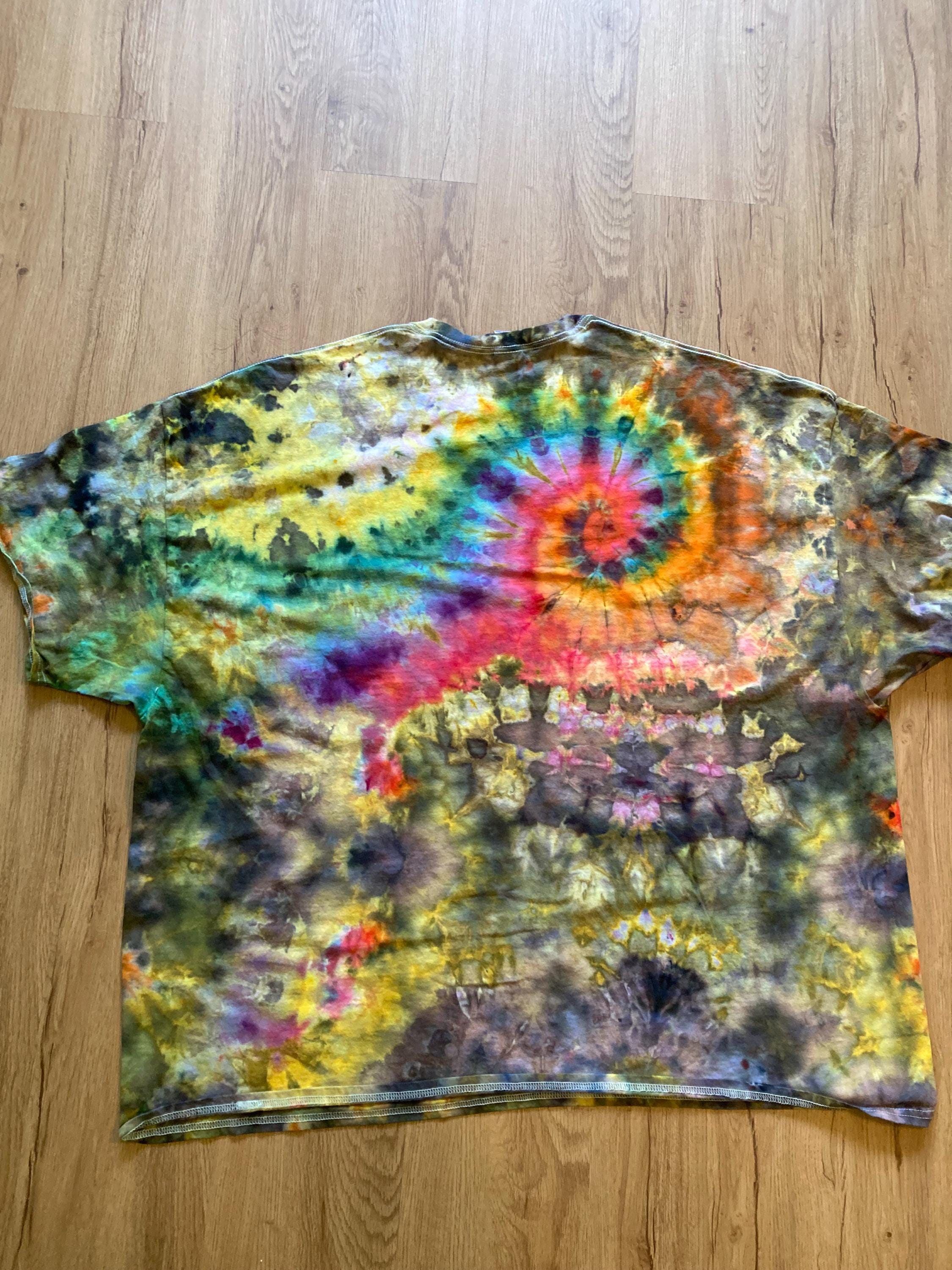 5XL Shirt | Special Tie Dye Shirt | Psychedelic T Shirt | Galaxy Ice Dye Shirt | Festival Shirt | Mandala Psytrance Shirt | Geode Tie Dye
