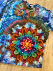 XL Shirt | Handmade Special Mandala Shirt | Trippy Tie Dye | Lotus Flower Shirt | Oversized Tee | Psychedelic Shirt | Long Sleeve Yoga Tee