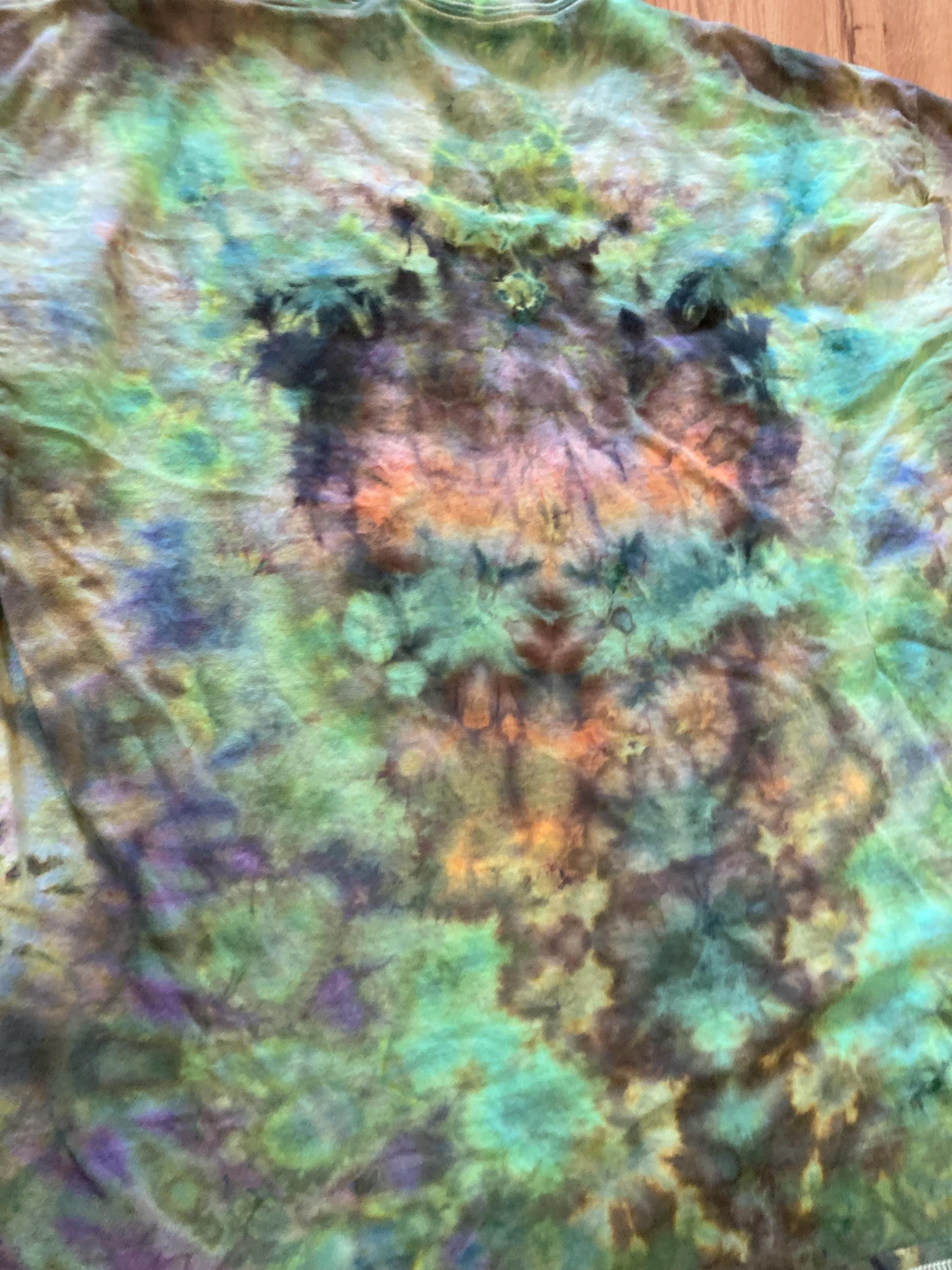 XL Shirt | Handmade Mandala Shirt | Trippy Tie Dye Tee | Lotus Flower Shirt | Oversized Tee | Psychedelic Shirt | Long Sleeve Yoga Tee