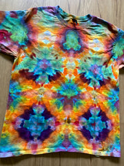 Large Shirt | Fractal Tie Dye Shirt | Psychedelic T Shirt | Galaxy Ice Dye Shirt | Festival Shirt | Mandala Psytrance Shirt | Geode Tie Dye