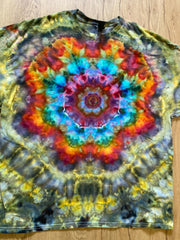 2Xl | Lotus Tie Dye Shirt | Psychedelic T Shirt | Galaxy Ice Dye Shirt | Festival Shirt | Mandala Psytrance Shirt | Geode Tie Dye