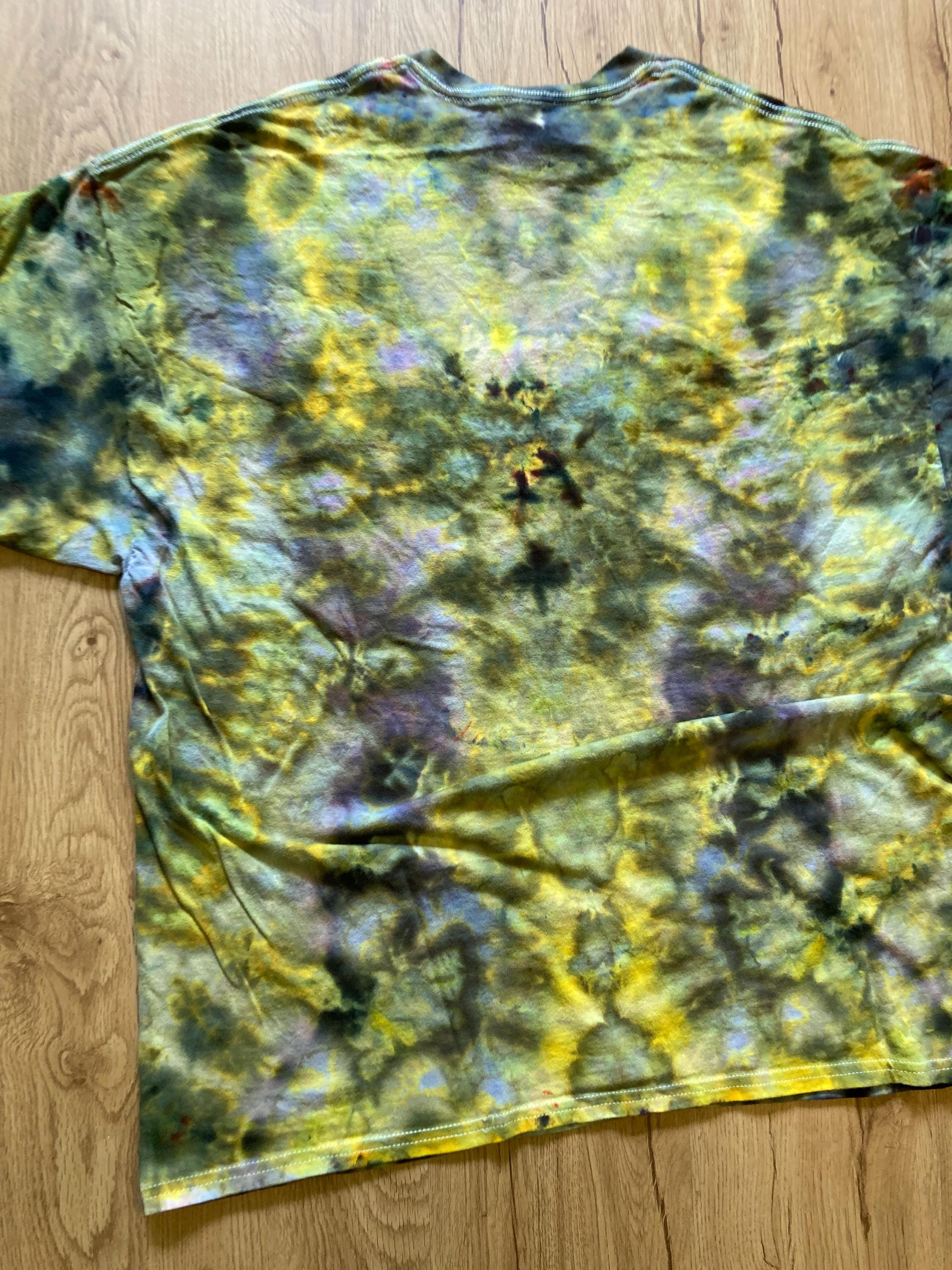 2Xl | Lotus Tie Dye Shirt | Psychedelic T Shirt | Galaxy Ice Dye Shirt | Festival Shirt | Mandala Psytrance Shirt | Geode Tie Dye