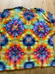 3XL Shirt | Fractal Tie Dye Shirt | Psychedelic T Shirt | Galaxy Ice Dye Shirt | Festival Shirt | Mandala Psytrance Shirt | Geode Tie Dye