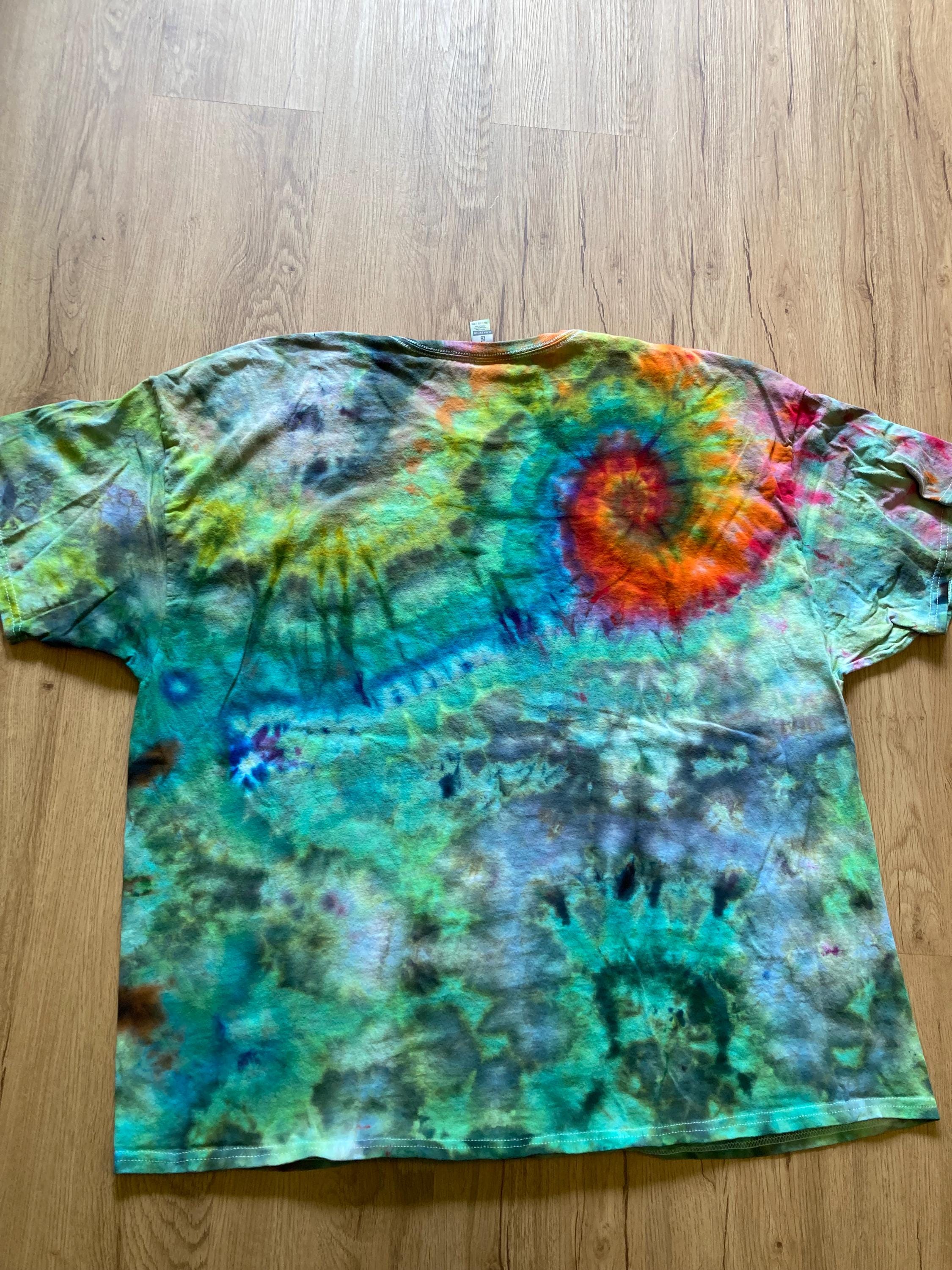 3XL Shirt | Special Tie Dye Shirt | Psychedelic T Shirt | Galaxy Ice Dye Shirt | Festival Shirt | Mandala Psytrance Shirt | Geode Tie Dye