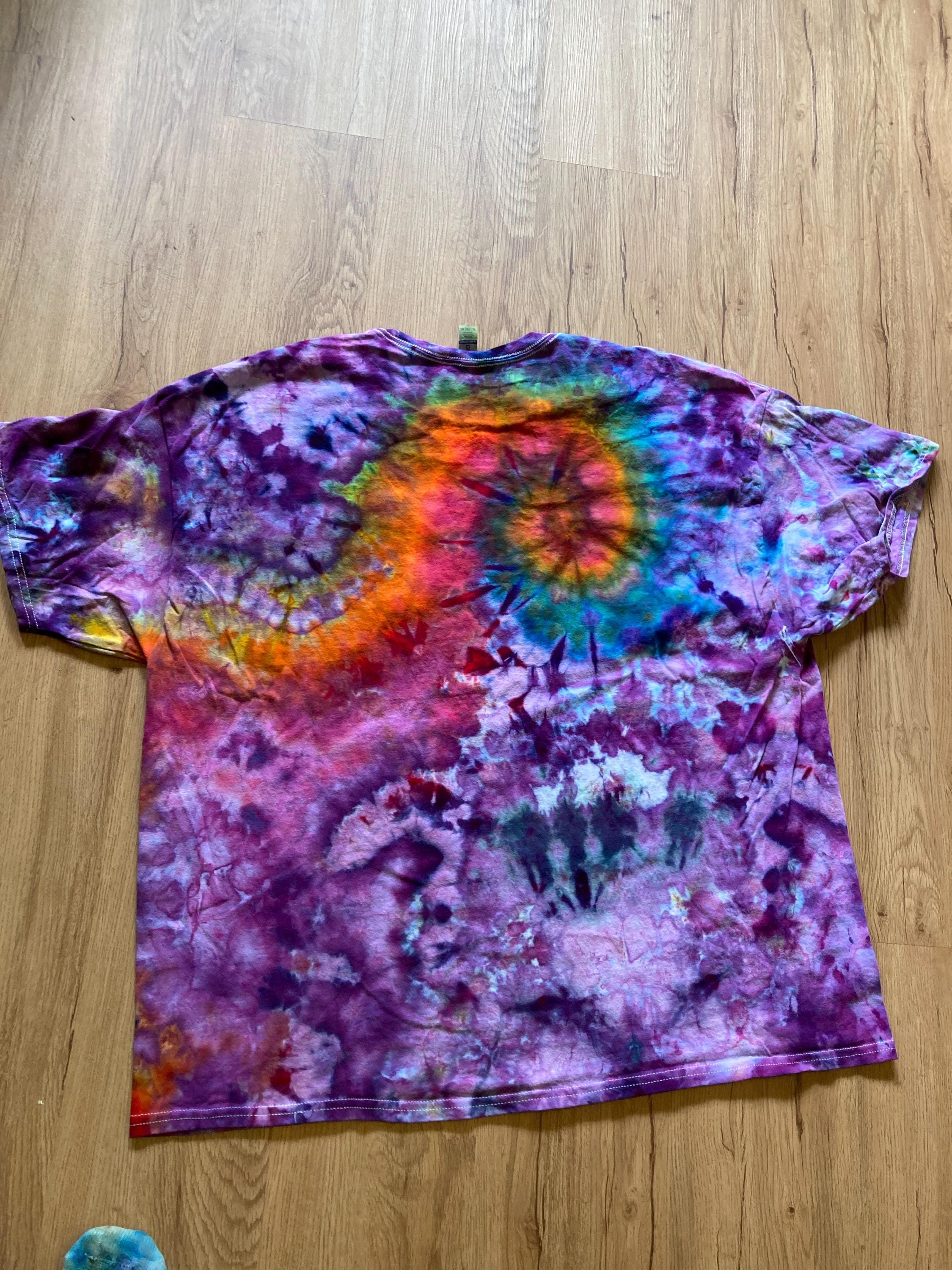 3XL Shirt | Special Tie Dye Shirt | Psychedelic T Shirt | Galaxy Ice Dye Shirt | Festival Shirt | Mandala Psytrance Shirt | Geode Tie Dye