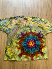 3XL Shirt | Lotus Tie Dye Shirt | Psychedelic T Shirt | Galaxy Ice Dye Shirt | Festival Shirt | Mandala Psytrance Shirt | Geode Tie Dye