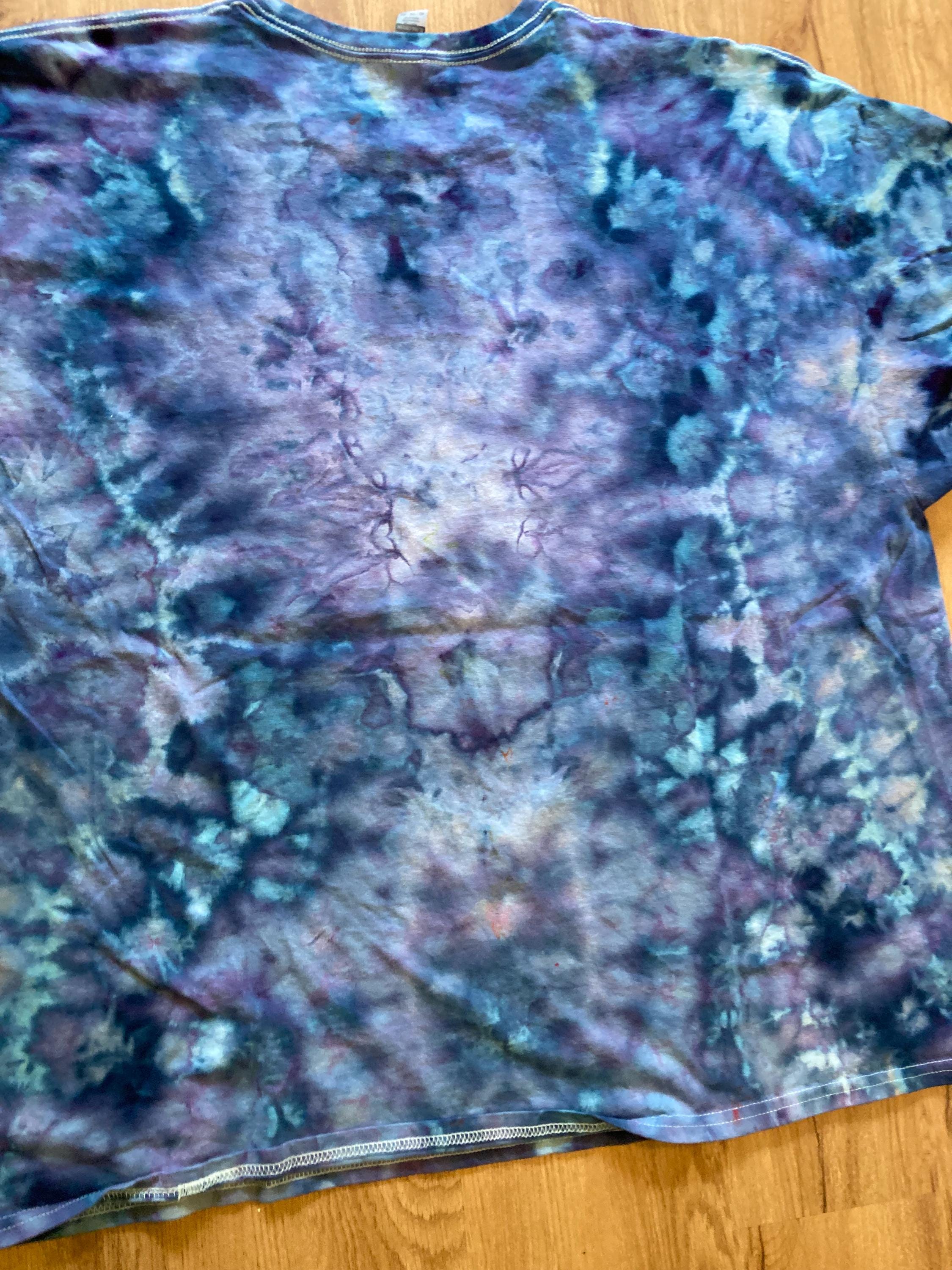 3XL Shirt | Lotus Tie Dye Shirt | Psychedelic T Shirt | Galaxy Ice Dye Shirt | Festival Shirt | Mandala Psytrance Shirt | Geode Tie Dye