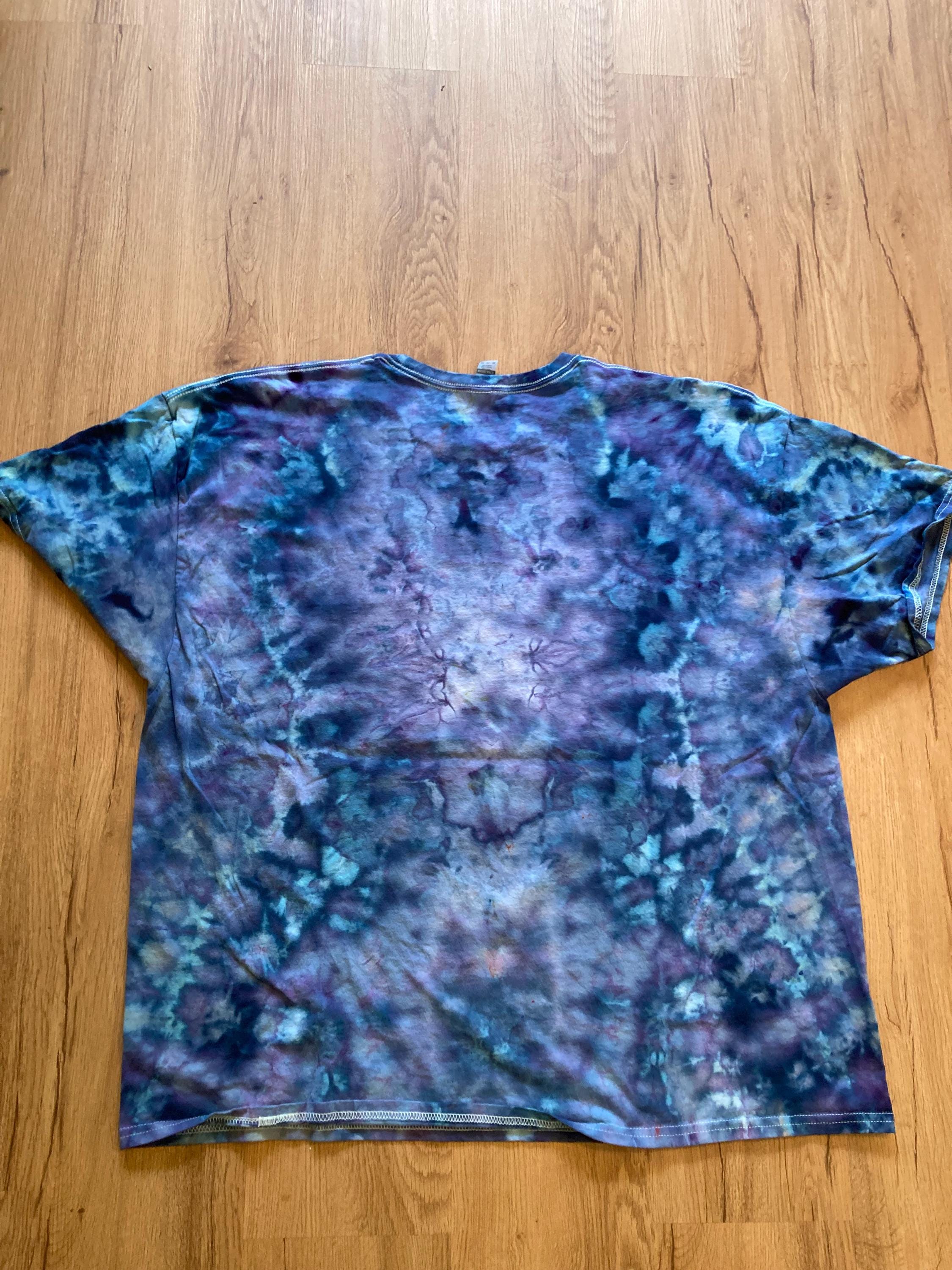 3XL Shirt | Lotus Tie Dye Shirt | Psychedelic T Shirt | Galaxy Ice Dye Shirt | Festival Shirt | Mandala Psytrance Shirt | Geode Tie Dye