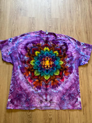 3XL Shirt | Lotus Tie Dye Shirt | Psychedelic T Shirt | Galaxy Ice Dye Shirt | Festival Shirt | Mandala Psytrance Shirt | Geode Tie Dye