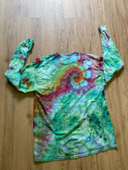Large Shirt | Handmade Special Mandala Shirt | Trippy Tie Dye | Lotus Flower Shirt | Oversized Tee| Psychedelic Shirt | Long Sleeve Yoga Tee