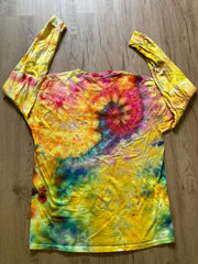 Large Shirt | Handmade Special Mandala Shirt | Trippy Tie Dye | Lotus Flower Shirt | Oversized Tee| Psychedelic Shirt | Long Sleeve Yoga Tee