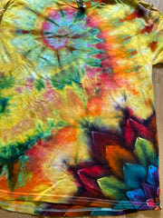 Large Shirt | Handmade Special Mandala Shirt | Trippy Tie Dye | Lotus Flower Shirt | Oversized Tee| Psychedelic Shirt | Long Sleeve Yoga Tee