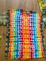 Large Shirt | Handmade fractal Shirt | Trippy Tie Dye Tee | Lotus Flower Shirt | Oversized Tee | Psychedelic Shirt | Long Sleeve Yoga Tee
