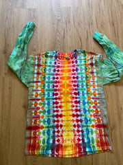 Large Shirt | Handmade fractal Shirt | Trippy Tie Dye Tee | Lotus Flower Shirt | Oversized Tee | Psychedelic Shirt | Long Sleeve Yoga Tee