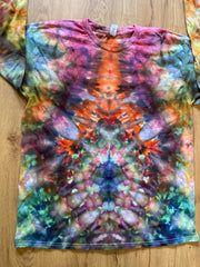 Large Shirt | Handmade fractal Shirt | Trippy Tie Dye Tee | Lotus Flower Shirt | Oversized Tee | Psychedelic Shirt | Long Sleeve Yoga Tee