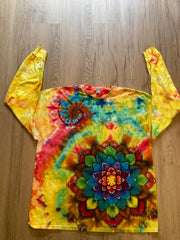 2XL Special Mandala Shirt | Trippy Tie Dye Tee | Lotus Flower Shirt | Oversized Tee | Psychedelic Shirt | Long Sleeve Yoga Tee