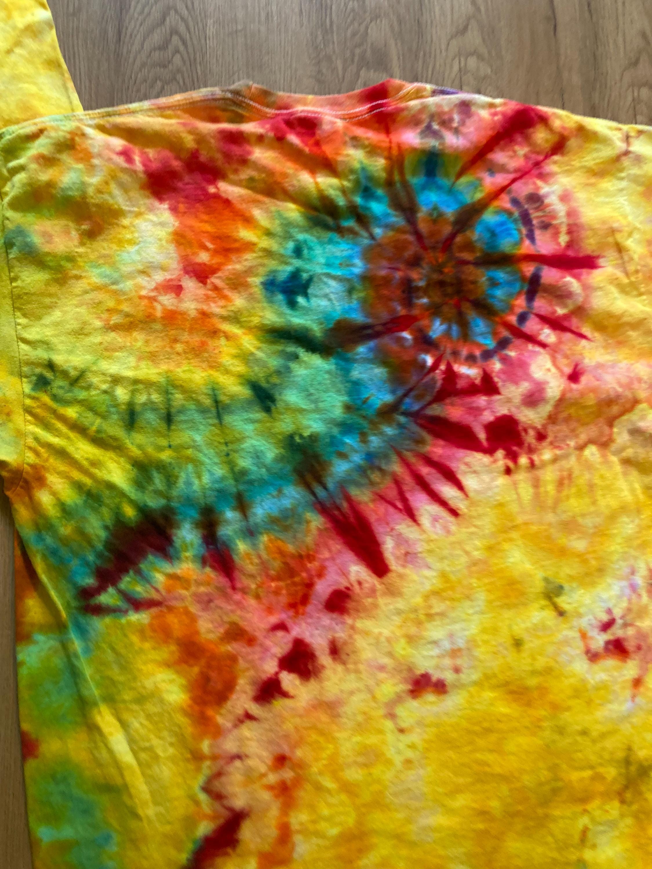 2XL Special Mandala Shirt | Trippy Tie Dye Tee | Lotus Flower Shirt | Oversized Tee | Psychedelic Shirt | Long Sleeve Yoga Tee