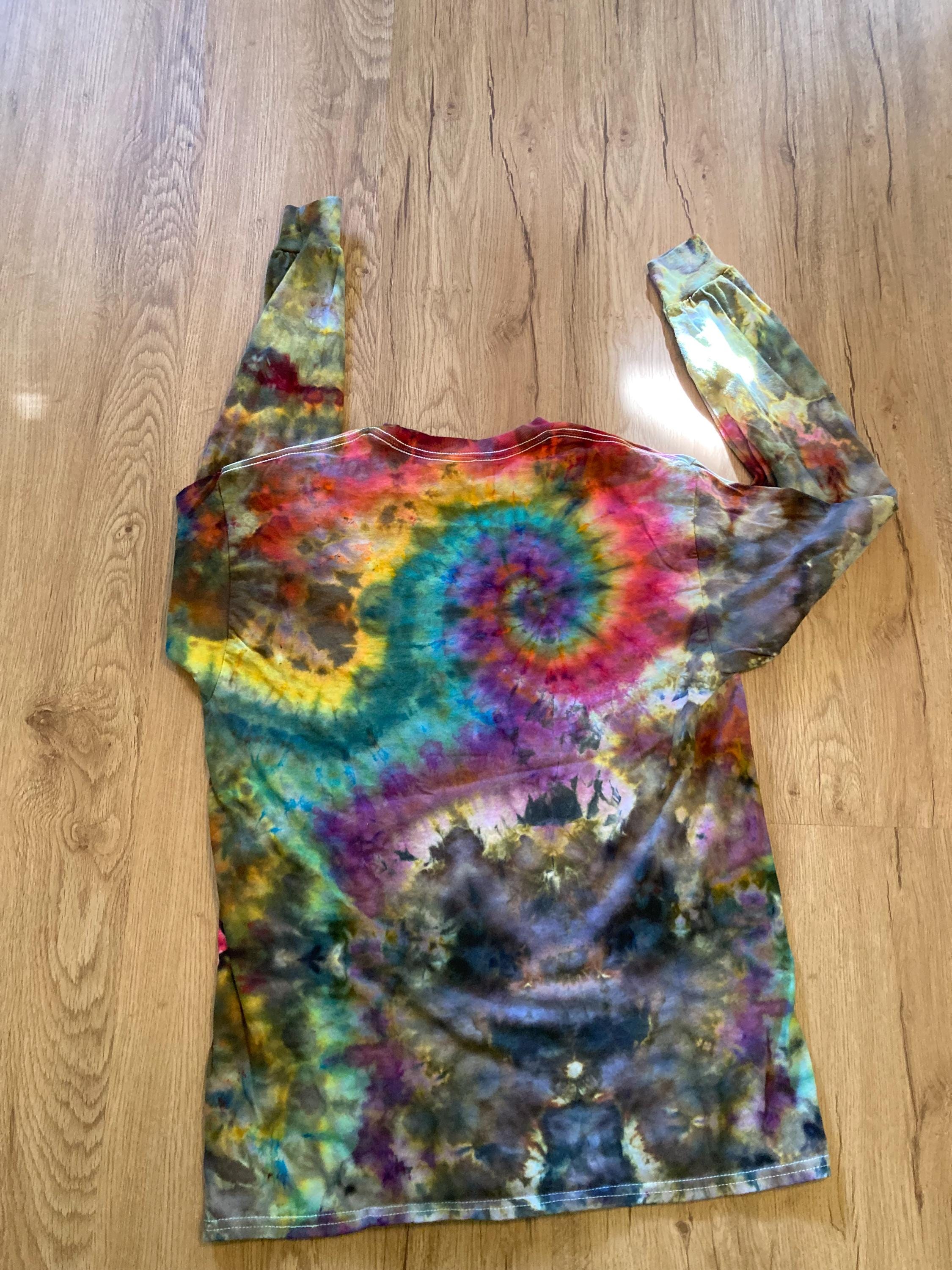 Medium Shirt | Handmade Special Mandala Shirt | Trippy Tie Dye | Lotus Flower Shirt | Oversized Tee | Psychedelic Shirt | Long Sleeve Tee