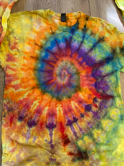 Medium Shirt | Handmade Spiral Shirt | Trippy Tie Dye Tee | Lotus Flower Shirt | Oversized Tee | Psychedelic Shirt | Long Sleeve Yoga Tee