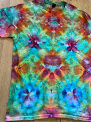 Medium Shirt | Fractal Tie Dye Shirt | Psychedelic T Shirt | Galaxy Ice Dye Shirt | Festival Shirt | Mandala Psytrance Shirt | Geode Tie Dye