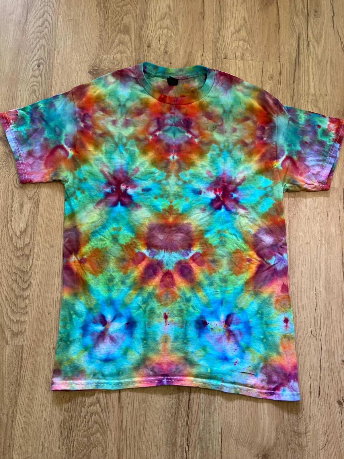 Medium Shirt | Fractal Tie Dye Shirt | Psychedelic T Shirt | Galaxy Ice Dye Shirt | Festival Shirt | Mandala Psytrance Shirt | Geode Tie Dye