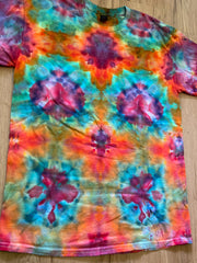 Medium Shirt | Fractal Tie Dye Shirt | Psychedelic T Shirt | Galaxy Ice Dye Shirt | Festival Shirt | Mandala Psytrance Shirt | Geode Tie Dye