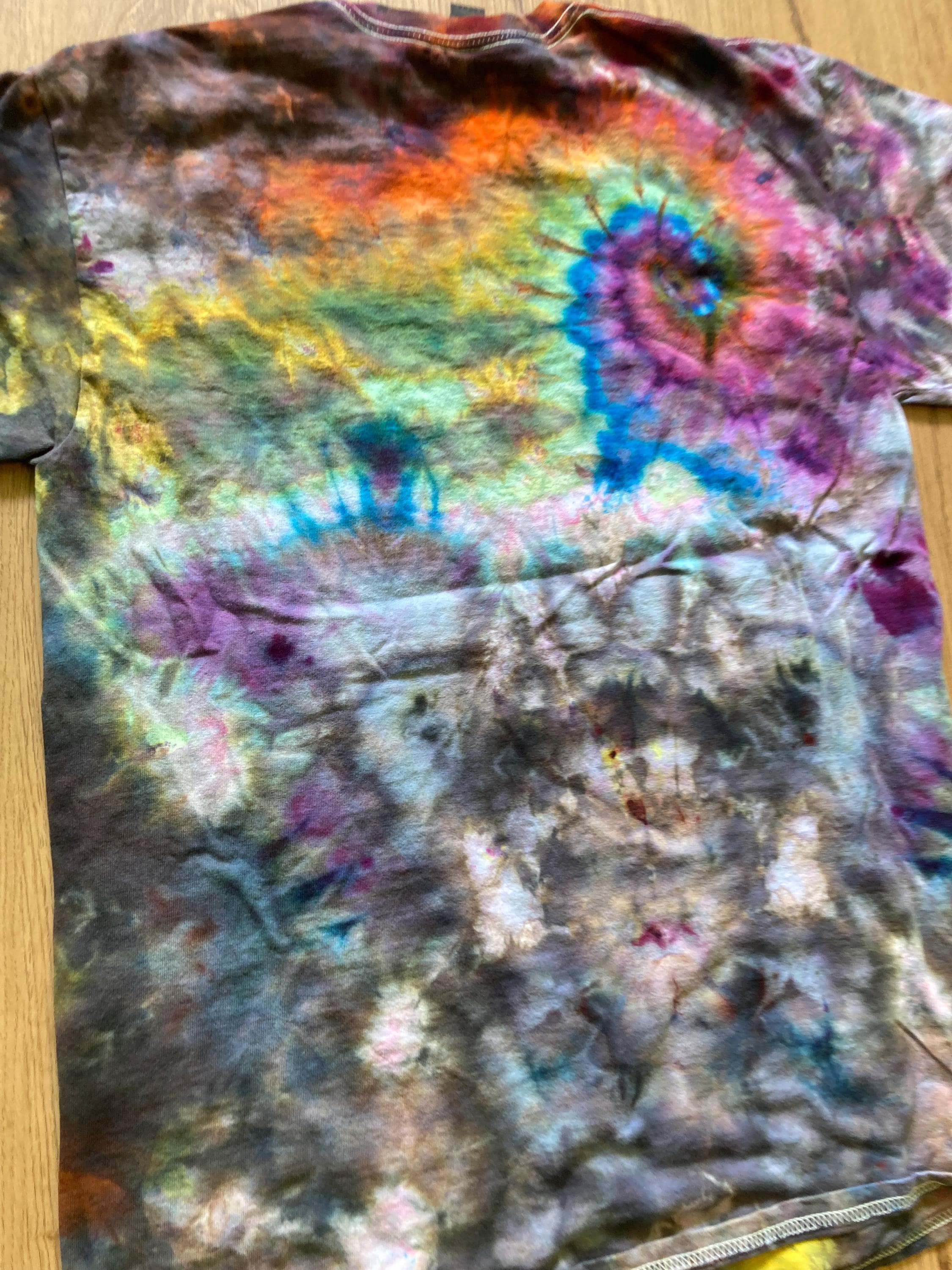 Medium Shirt | Special Tie Dye Shirt | Psychedelic T Shirt | Galaxy Ice Dye Shirt | Festival Shirt | Mandala Psytrance Shirt | Geode Tie Dye