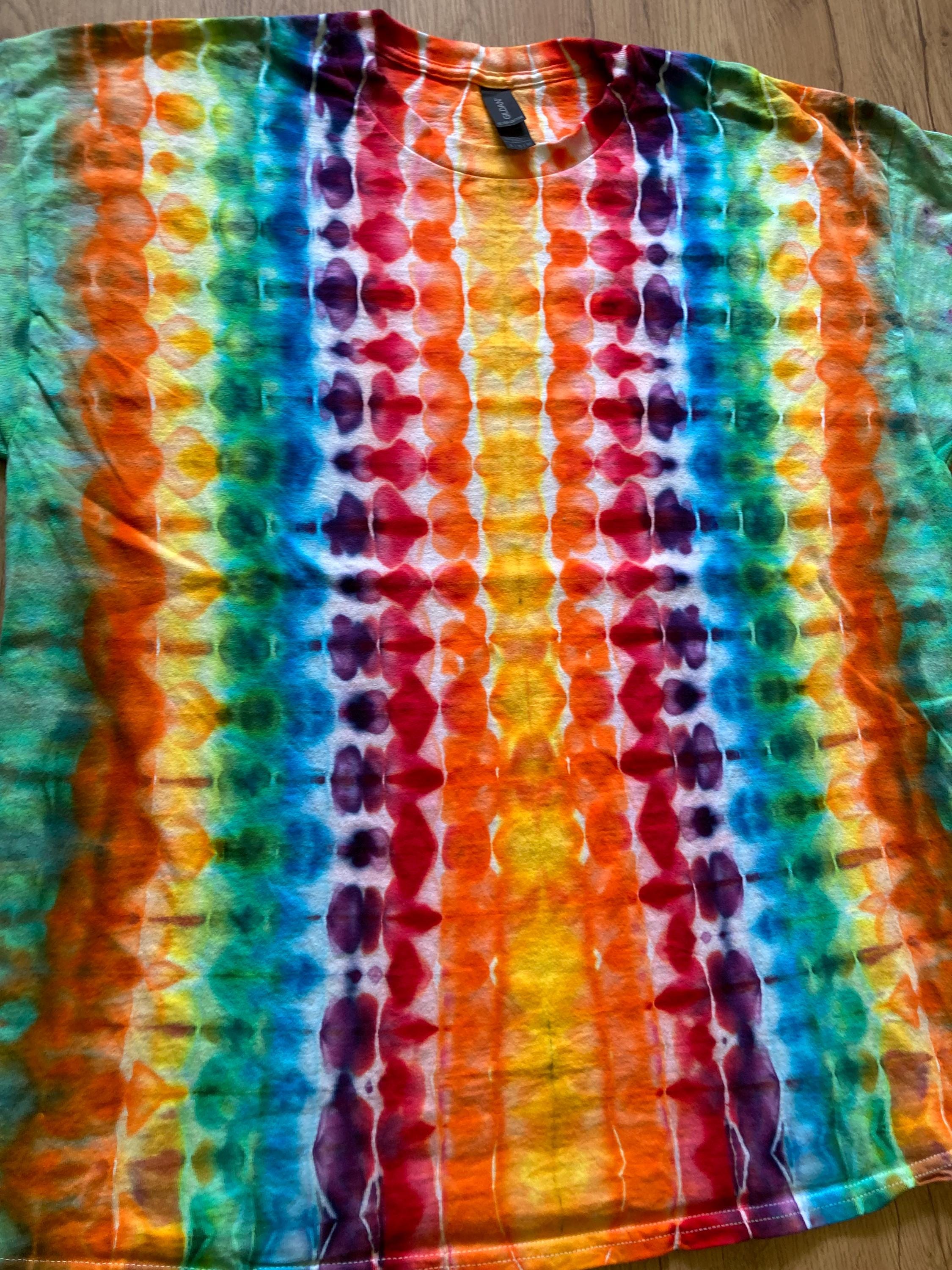 Xl Shirt | fractal Tie Dye Shirt | Psychedelic T Shirt | Galaxy Ice Dye Shirt | Festival Shirt | Mandala Psytrance Shirt | Geode Tie Dye
