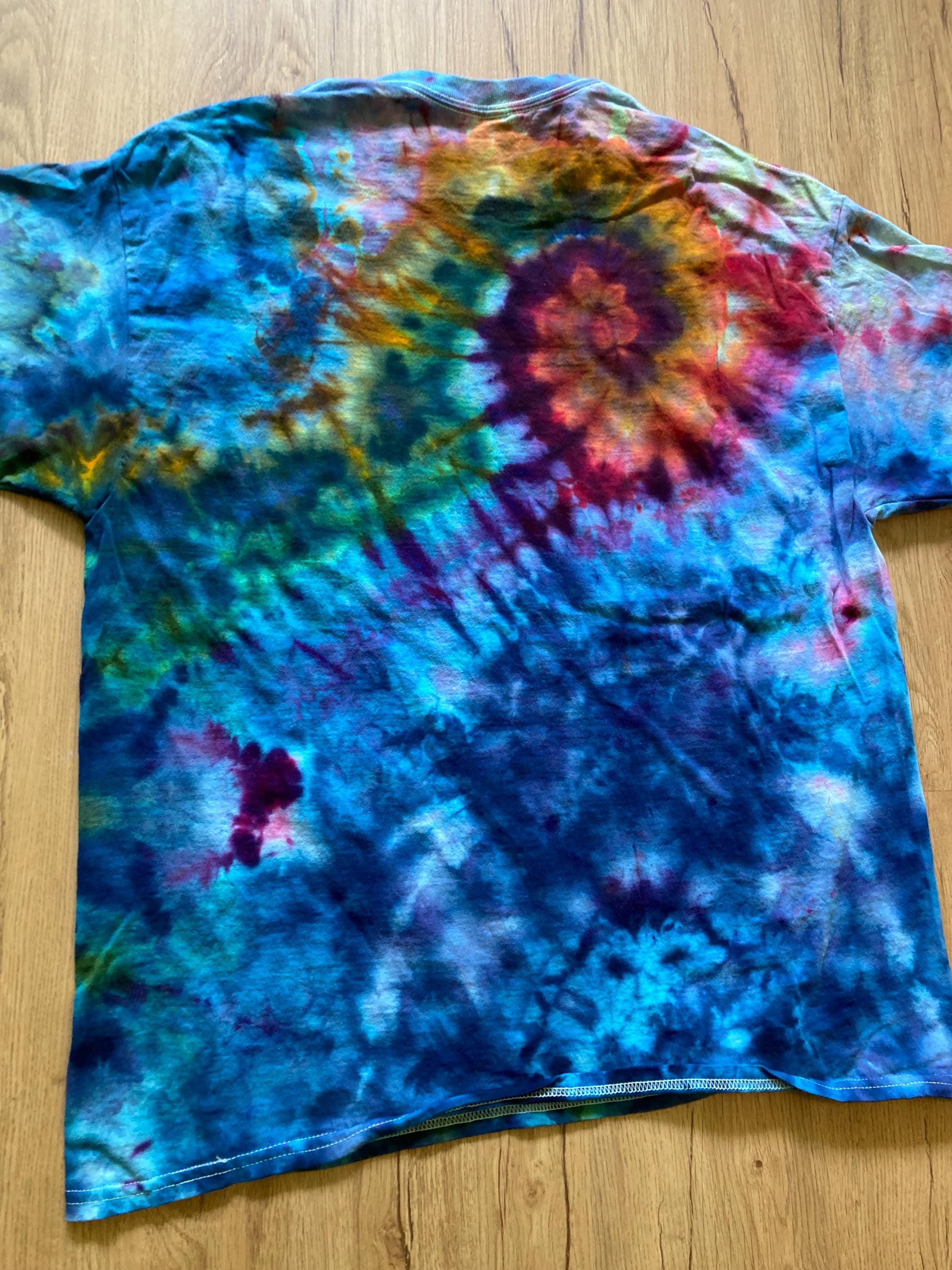 Xl Shirt | Special Tie Dye Shirt | Psychedelic T Shirt | Galaxy Ice Dye Shirt | Festival Shirt | Mandala Psytrance Shirt | Geode Tie Dye
