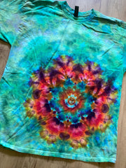 Xl Shirt | Mandala Tie Dye Shirt | Psychedelic T Shirt | Galaxy Ice Dye Shirt | Festival Shirt | Mandala Psytrance Shirt | Geode Tie Dye
