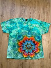 2Xl | Lotus Tie Dye Shirt | Psychedelic T Shirt | Galaxy Ice Dye Shirt | Festival Shirt | Mandala Psytrance Shirt | Geode Tie Dye