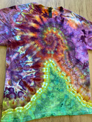 Large Shirt | Spiral Tie Dye Shirt | Psychedelic T Shirt | Galaxy Ice Dye Shirt | Festival Shirt | Mandala Psytrance Shirt | Geode Tie Dye