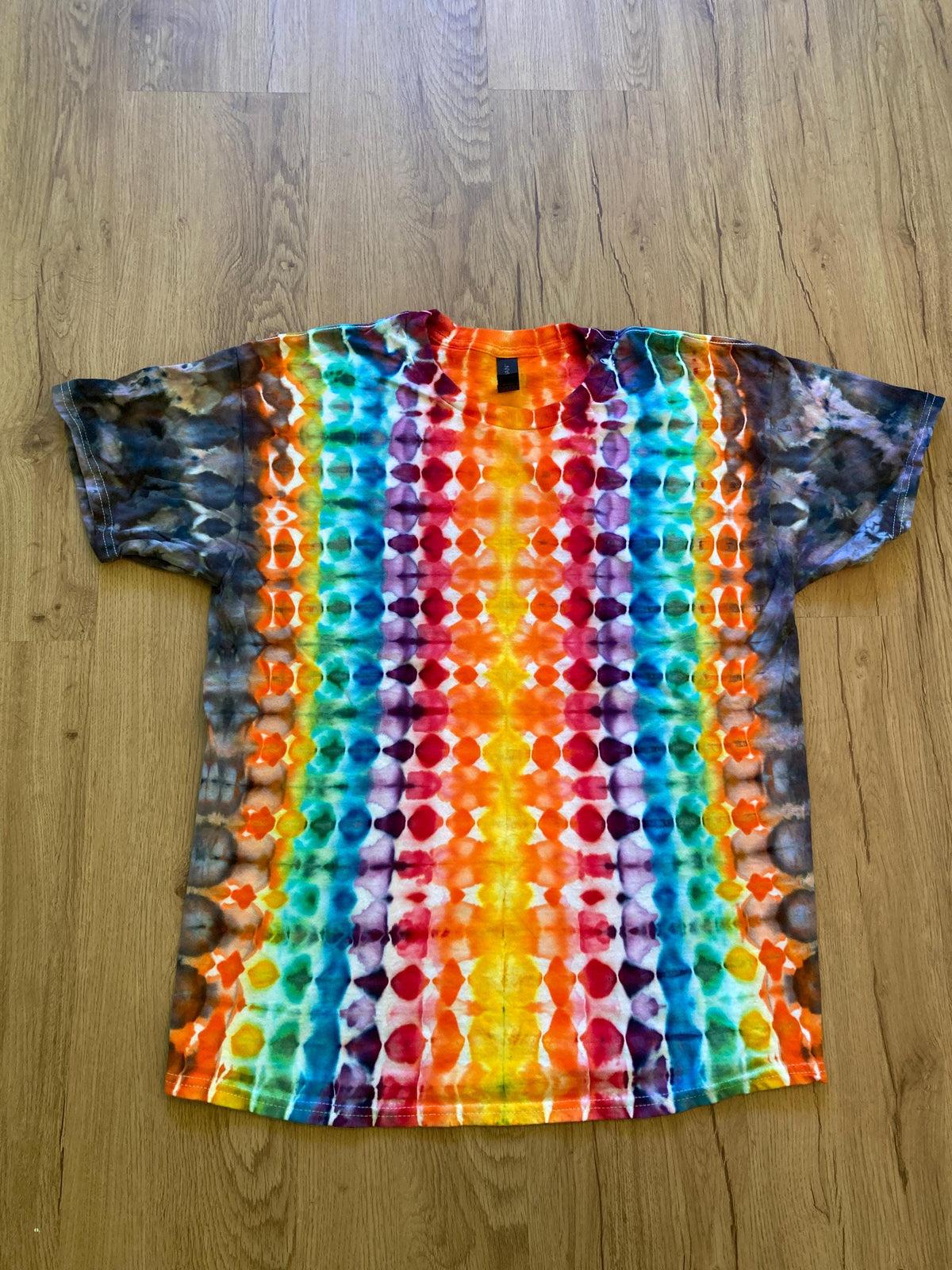 Large Shirt | Fractal Tie Dye Shirt | Psychedelic T Shirt | Galaxy Ice Dye Shirt | Festival Shirt | Mandala Psytrance Shirt | Geode Tie Dye