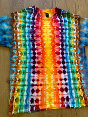 Large Shirt | Fractal Tie Dye Shirt | Psychedelic T Shirt | Galaxy Ice Dye Shirt | Festival Shirt | Mandala Psytrance Shirt | Geode Tie Dye