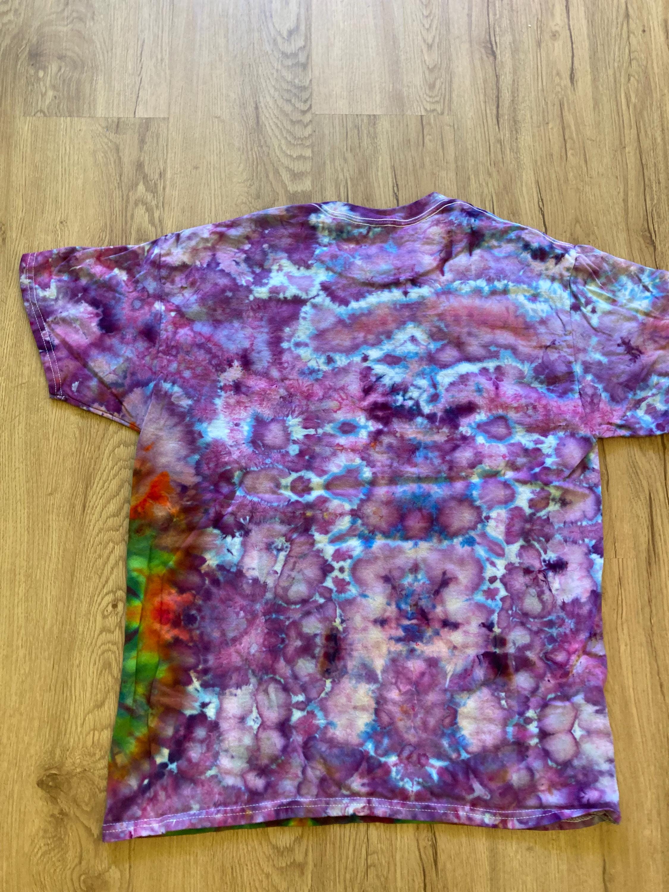 Large Shirt | Lotus Tie Dye Shirt | Psychedelic T Shirt | Galaxy Ice Dye Shirt | Festival Shirt | Mandala Psytrance Shirt | Geode Tie Dye