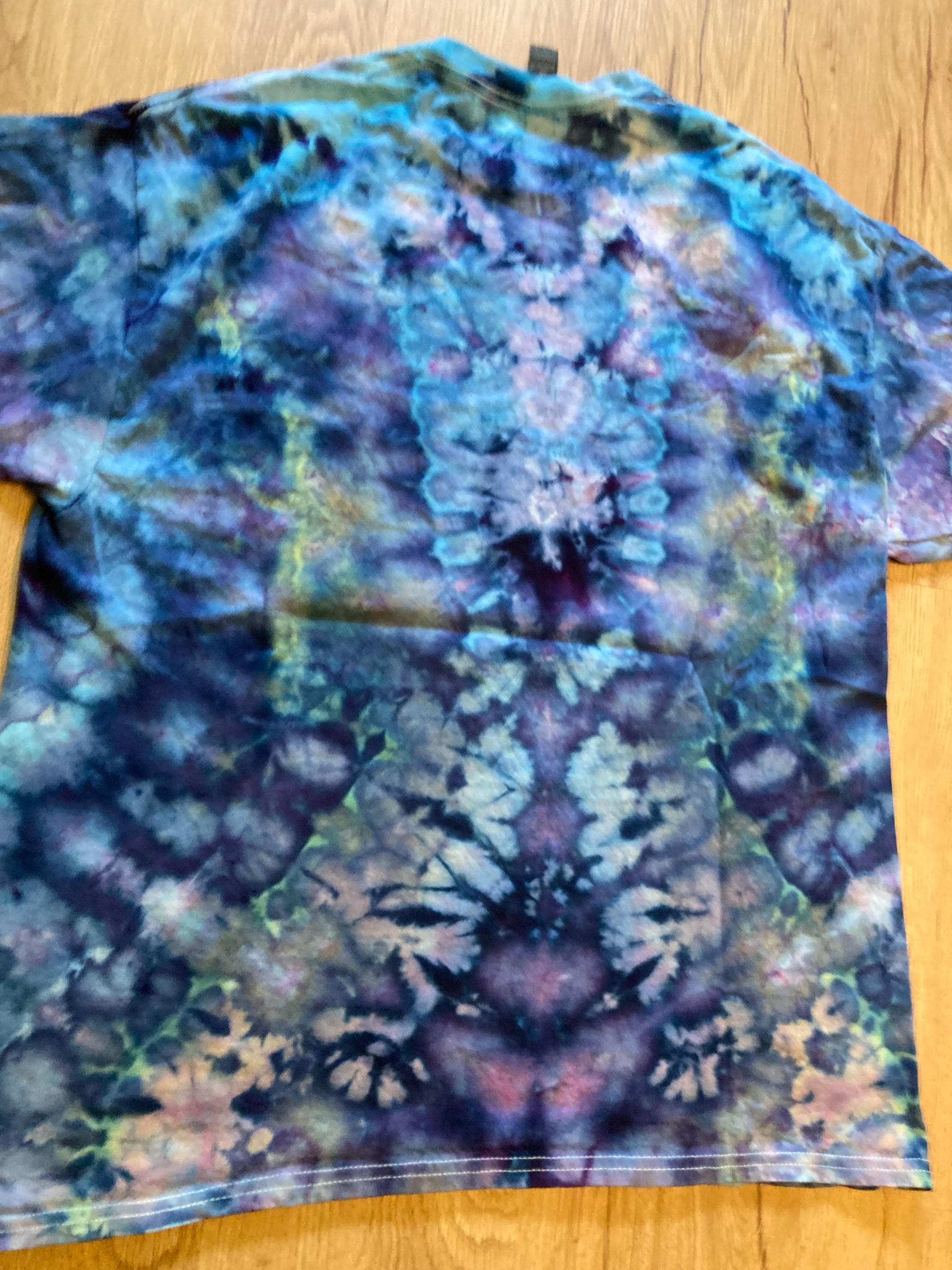 Xl Shirt | Mandala Tie Dye Shirt | Psychedelic T Shirt | Galaxy Ice Dye Shirt | Festival Shirt | Mandala Psytrance Shirt | Geode Tie Dye