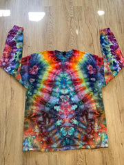 XL Shirt | Handmade fractal Shirt | Trippy Tie Dye Tee | Lotus Flower Shirt | Oversized Tee | Psychedelic Shirt | Long Sleeve Yoga Tee