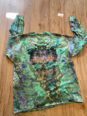 XL Shirt | Handmade Mandala Shirt | Trippy Tie Dye Tee | Lotus Flower Shirt | Oversized Tee | Psychedelic Shirt | Long Sleeve Yoga Tee