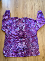 3XL Shirt | Handmade Mandala Shirt | Trippy Tie Dye Tee | Lotus Flower Shirt | Oversized Tee | Psychedelic Shirt | Long Sleeve Yoga Tee