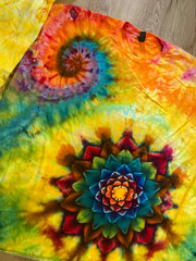 5XL Shirt | Handmade Special Mandala Shirt | Trippy Tie Dye | Lotus Flower Shirt | Oversized Tee | Psychedelic Shirt | Long Sleeve Yoga Tee