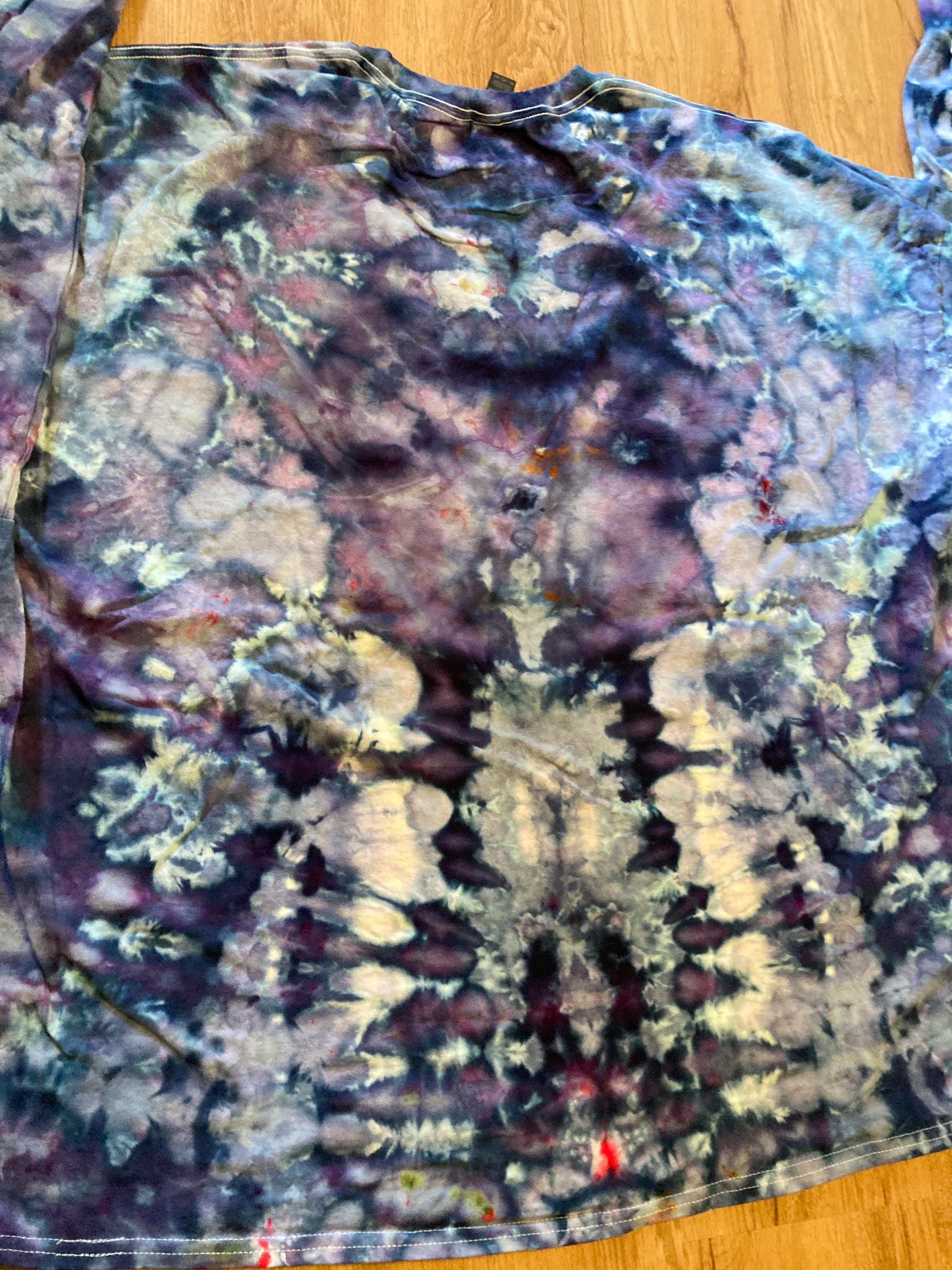 5XL Shirt | Handmade mandala Shirt | Trippy Tie Dye Tee | Super Spiral Shirt | Oversized Tee | Psychedelic Shirt | Long Sleeve Yoga Tee