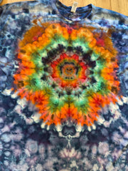 3XL Shirt | Handmade Mandala Shirt | Trippy Tie Dye Tee | Lotus Flower Shirt | Oversized Tee | Psychedelic Shirt | Long Sleeve Yoga Tee