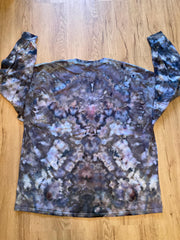 3XL Shirt | Handmade Mandala Shirt | Trippy Tie Dye Tee | Lotus Flower Shirt | Oversized Tee | Psychedelic Shirt | Long Sleeve Yoga Tee