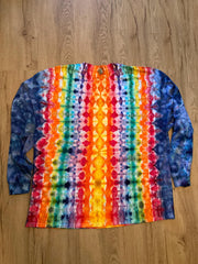 3XL Shirt | Handmade Fractal Shirt | Trippy Tie Dye Tee | Lotus Flower Shirt | Oversized Tee | Psychedelic Shirt | Long Sleeve Yoga Tee