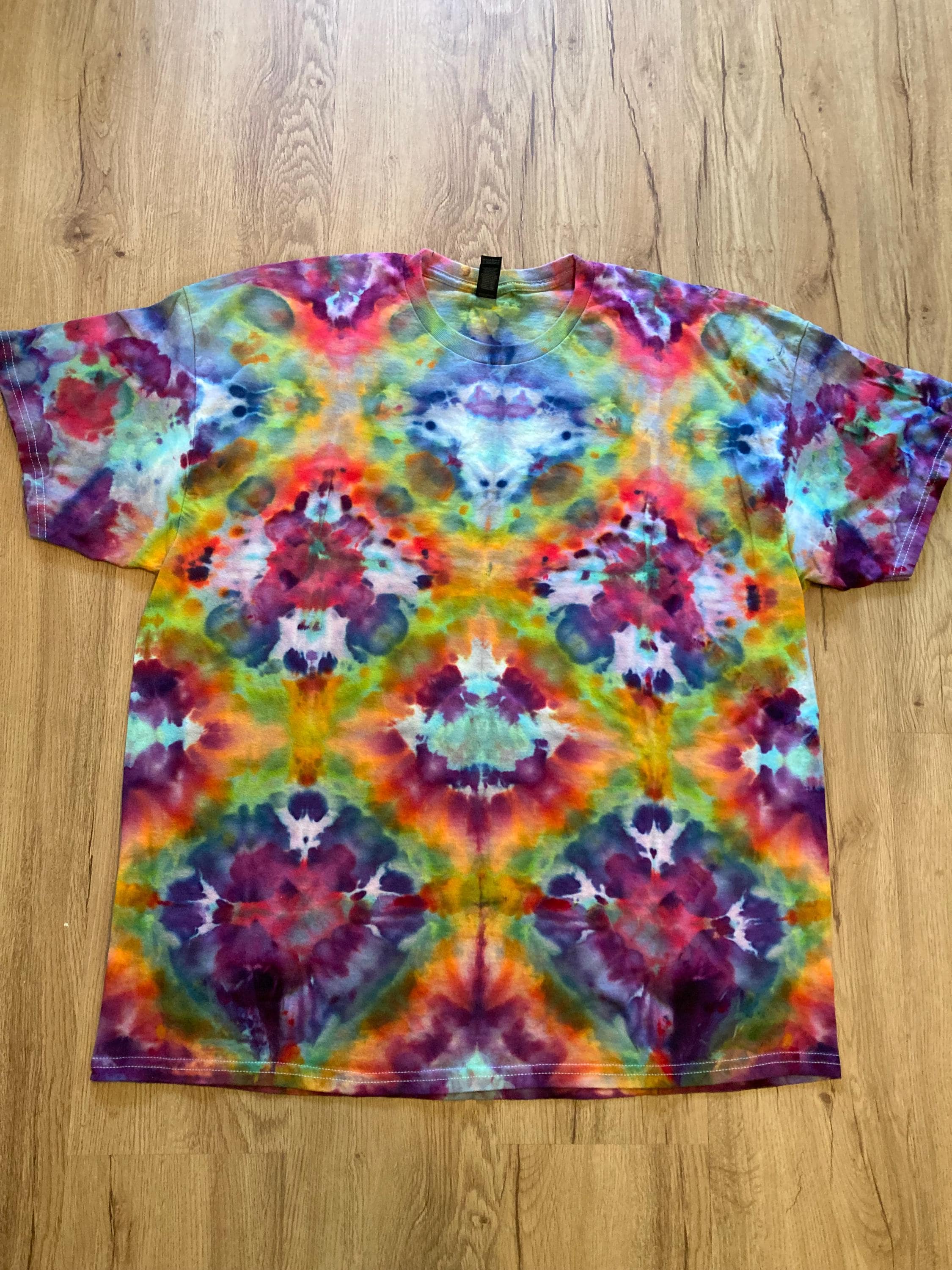 2Xl | fractal Tie Dye Shirt | Psychedelic T Shirt | Galaxy Ice Dye Shirt | Festival Shirt | Mandala Psytrance Shirt | Geode Tie Dye