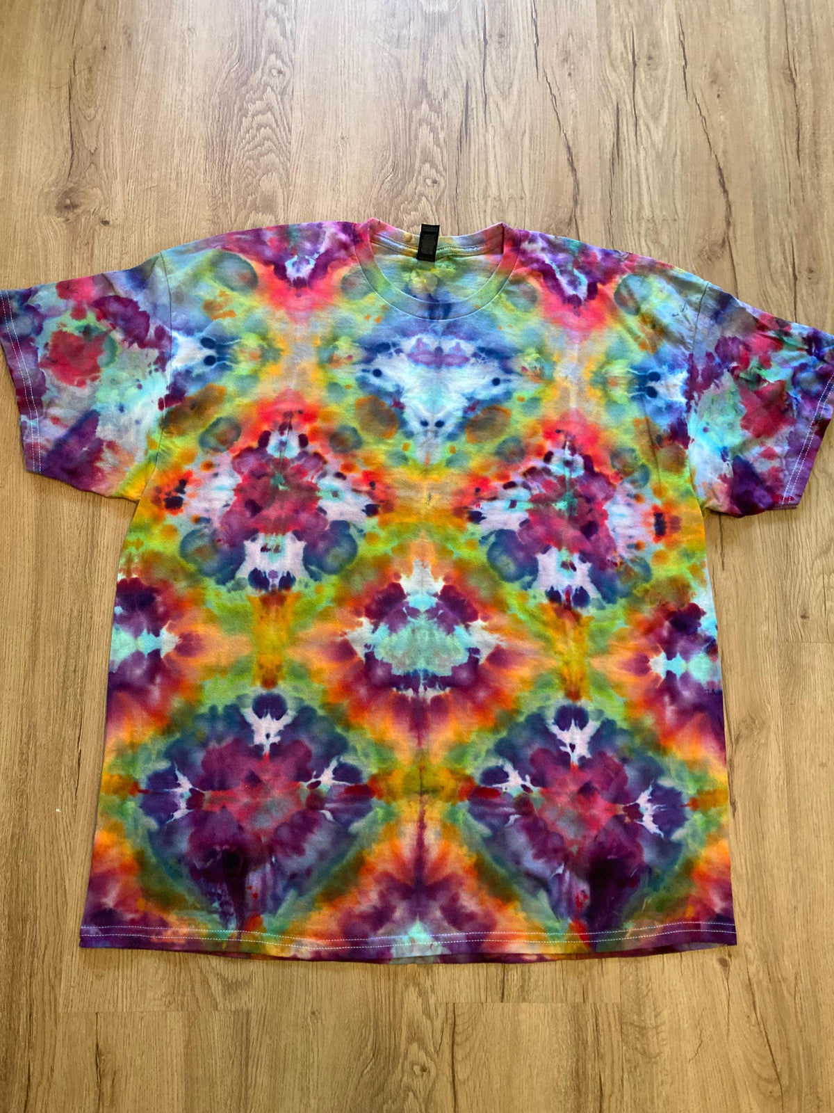 2Xl | fractal Tie Dye Shirt | Psychedelic T Shirt | Galaxy Ice Dye Shirt | Festival Shirt | Mandala Psytrance Shirt | Geode Tie Dye