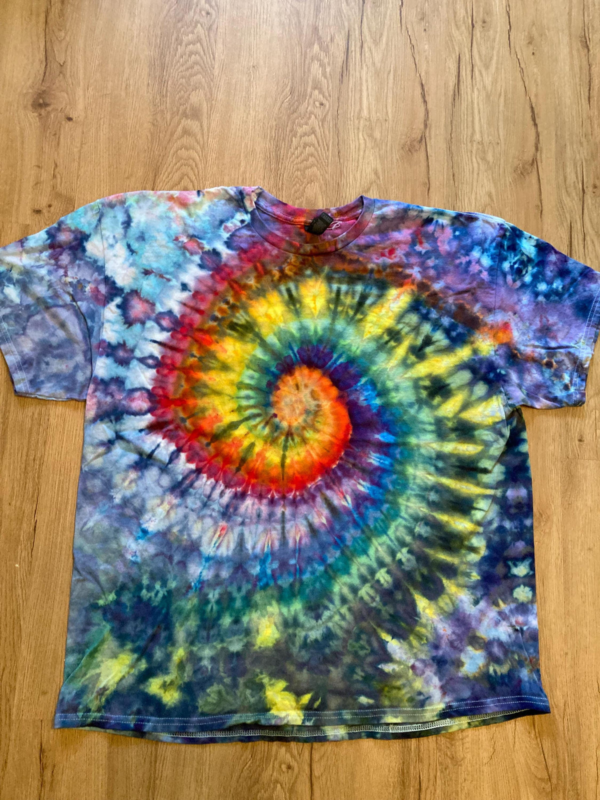 2Xl | Spiral Swirl Tie Dye Shirt | Psychedelic T Shirt | Galaxy Ice Dye Shirt | Festival Shirt | Mandala Psytrance Shirt | Geode Tie Dye