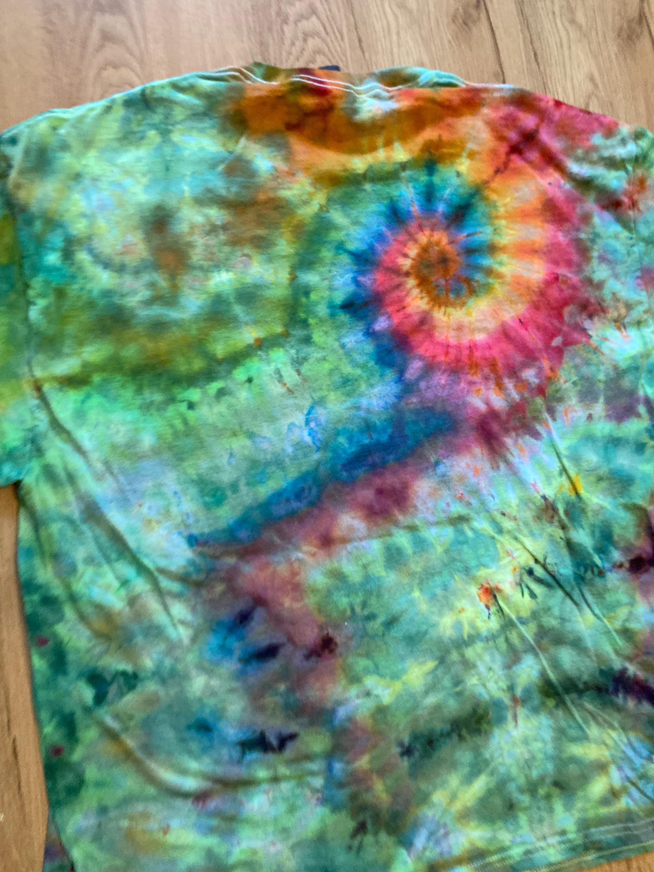 2Xl | Special Tie Dye Shirt | Psychedelic T Shirt | Galaxy Ice Dye Shirt | Festival Shirt | Mandala Psytrance Shirt | Geode Tie Dye